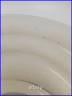Coupe Verre Fumé Pied Aluminium Chromé Art Déco Steamline France Année 1940 1950