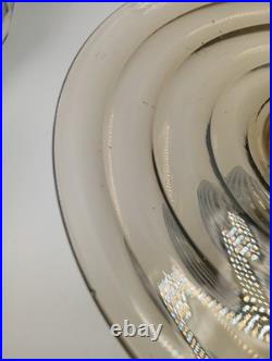 Coupe Verre Fumé Pied Aluminium Chromé Art Déco Steamline France Année 1940 1950 Coupe Verre Fumé Pied Aluminium Chromé Art Déco Steamline France Année 1940 1950