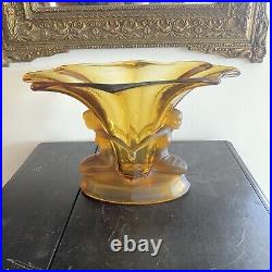 Coupe Walther & Sohne En Verre Moulé Pressé Art Déco