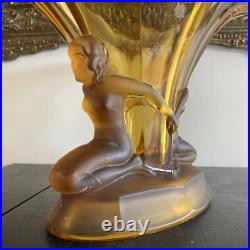 Coupe Walther & Sohne En Verre Moulé Pressé Art Déco