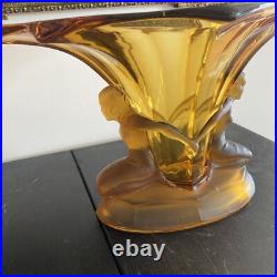 Coupe Walther & Sohne En Verre Moulé Pressé Art Déco
