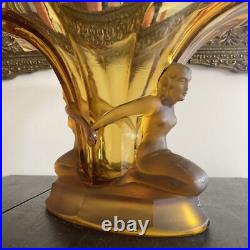 Coupe Walther & Sohne En Verre Moulé Pressé Art Déco