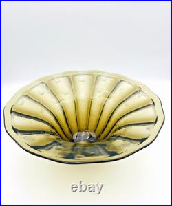 Coupe à fruit Bayel noire Art déco style verre givré 634006