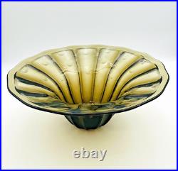 Coupe à fruit Bayel noire Art déco style verre givré 634006