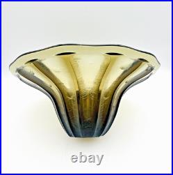 Coupe à fruit Bayel noire Art déco style verre givré 634006