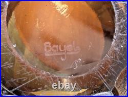 Coupe à fruit Bayel noire Art déco style verre givré 634006