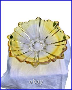 Coupe à fruit art deco verre ou cristal de couleur MURANO N°101