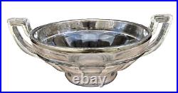 Coupe à fruit art deco verre ou cristal monture argent poinçon minerve N°10