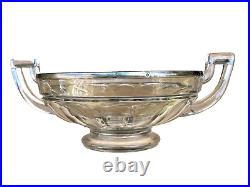 Coupe à fruit art deco verre ou cristal monture argent poinçon minerve N°10