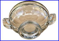Coupe à fruit art deco verre ou cristal monture argent poinçon minerve N°10
