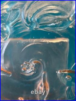 Coupe aux oiseaux verre dépoli art déco Verlys france