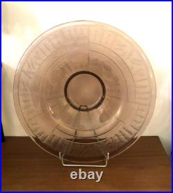 Coupe / centre de table ART DECO en verre gravé à l'acide signé SCHNEIDER 36 cm