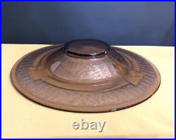Coupe / centre de table ART DECO en verre gravé à l'acide signé SCHNEIDER 36 cm