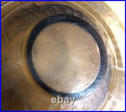 Coupe / centre de table ART DECO en verre gravé à l'acide signé SCHNEIDER 36 cm