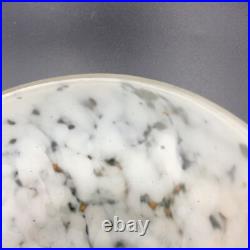 Coupe en Pâte de Verre Moucheté et Fer Forgé Art Déco 1920-30 Décor de Feuillage