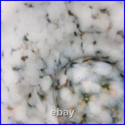 Coupe en Pâte de Verre Moucheté et Fer Forgé Art Déco 1920-30 Décor de Feuillage