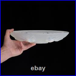 Coupe en Verre Opalescent Oiseau Moineau EZAN Cristallerie Ezanville Art Déco