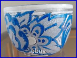 Coupe en verre émaillé Adrien Mazoyer Art Déco 1930 dlg Gallé Daum