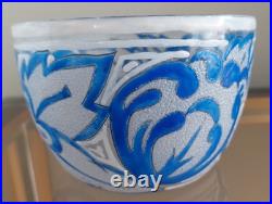 Coupe en verre émaillé Adrien Mazoyer Art Déco 1930 dlg Gallé Daum