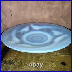 Coupe verre moulé pressé opalescent décor de faisan Dlg Sabino Etling Art Deco