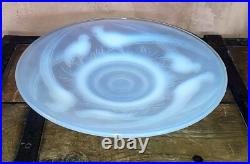Coupe verre moulé pressé opalescent décor de faisan Dlg Sabino Etling Art Deco