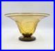 Coupe verre soufflé coloré dégagé à l'acide géométrique signé Schneider Art Déco