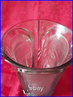 D'après walter sohne vase en verre portraits de 3 visages allemagne art déco