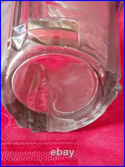 D'après walter sohne vase en verre portraits de 3 visages allemagne art déco