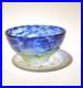 DAUM Nancy Bol coupelle ART DECO en pâte de verre bleu marbré signé 1920