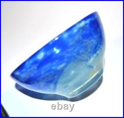 DAUM Nancy Bol coupelle ART DECO en pâte de verre bleu marbré signé 1920