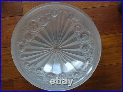 DEGUE N°502 ANCIEN VASQUE SUSPENSION LUMINAIRE ART DECO roses stylisées