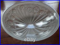DEGUE N°502 ANCIEN VASQUE SUSPENSION LUMINAIRE ART DECO roses stylisées