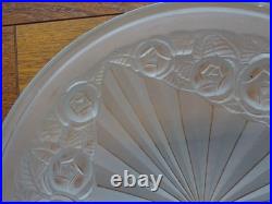 DEGUE N°502 ANCIEN VASQUE SUSPENSION LUMINAIRE ART DECO roses stylisées