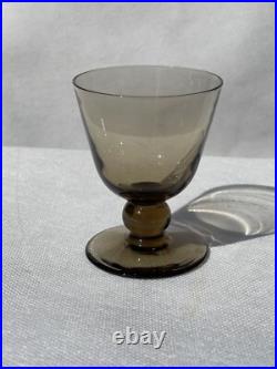 Daum Service De Verres Designer Art Déco Signe Verre Fumé 36 Pièces