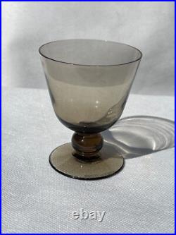 Daum Service De Verres Designer Art Déco Signe Verre Fumé 36 Pièces
