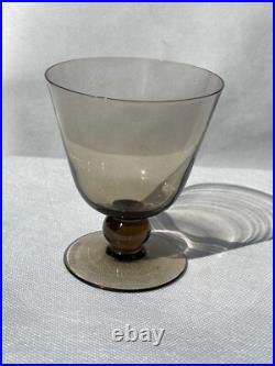 Daum Service De Verres Designer Art Déco Signe Verre Fumé 36 Pièces