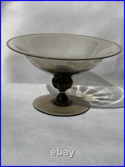 Daum Service De Verres Designer Art Déco Signe Verre Fumé 36 Pièces
