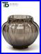 Daum nancy france vase en verre fume tres epais periode art deco 1930