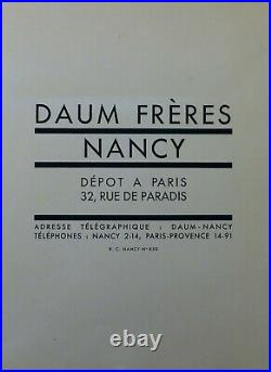 Daumnancy Lampe Champignon Art Déco En Fer Forgé & Obus En Pte De Verre 1930
