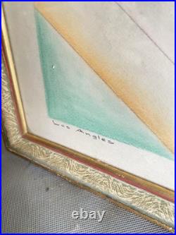 Dessins originaux Art Déco 1929 la paire 39x47 cm sous verre