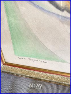 Dessins originaux Art Déco 1929 la paire 39x47 cm sous verre