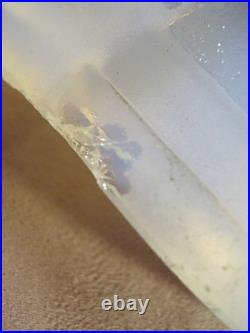 EJG EZAN Série de quatre appliques d'angle art déco verre opalescent signées