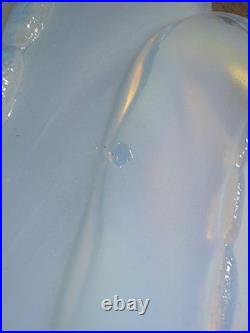 EJG EZAN Série de quatre appliques d'angle art déco verre opalescent signées