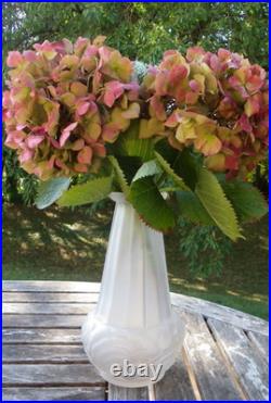 ESPAIVET VASE ART DÉCO EN VERRE SATINÉ 1920/1930 H 27 cm SIGNÉ