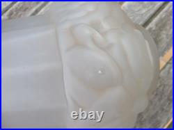 ESPAIVET VASE ART DÉCO EN VERRE SATINÉ 1920/1930 H 27 cm SIGNÉ