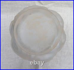 ESPAIVET VASE ART DÉCO EN VERRE SATINÉ 1920/1930 H 27 cm SIGNÉ