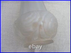ESPAIVET VASE ART DÉCO EN VERRE SATINÉ 1920/1930 H 27 cm SIGNÉ