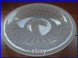ETLING ANCIENNE COUPE VERRE MOULER OPALESCENT ART DECO SIGNEE diam 30,5 cm