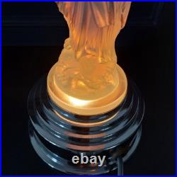 ETLING Edmond Veilleuse en verre Opalescent Figurant La Vierge Art Déco TBE