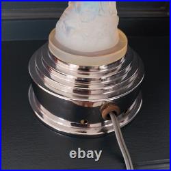 ETLING Edmond Veilleuse en verre Opalescent Figurant La Vierge Art Déco TBE